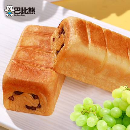 巴比熊（BA BI XIONG） 红豆小吐司新品红豆夹心早餐速食小蛋糕面包休闲零食整箱520g 红豆小吐司520g/箱