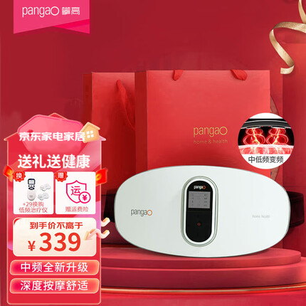 攀高(PANGAO) 腰部按摩器 中频升级腰腹部热敷脉冲揉腹按摩腰带腰部按摩仪实用礼物 中频红光款:PG-2645L(白)