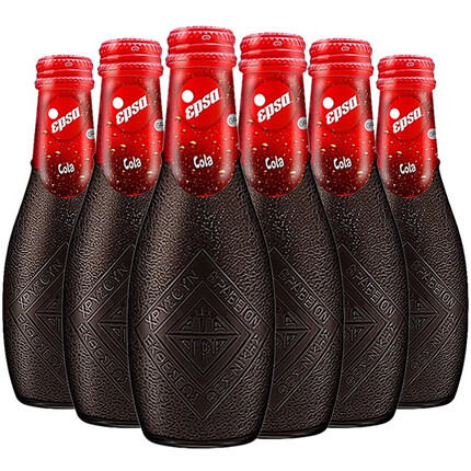 【6瓶装】希腊进口哇尔塔果汁汽水饮料橙汁柠檬血橙网红高颜值磨砂玻璃瓶装饮品232ml 可乐味汽水*6瓶