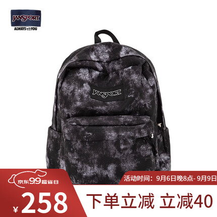 JANSPORT杰斯伯双肩包女23年新款学生男包休闲背包书包 4QUEGI2 雾隐-侧袋+隔层