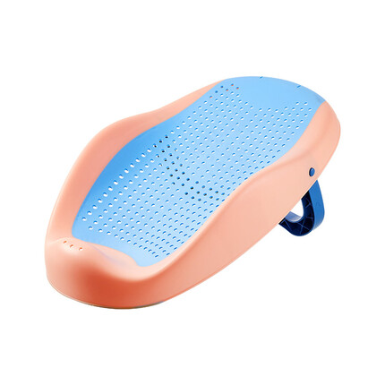 日康（rikang）婴儿浴床 洗澡神器宝宝躺托浴网架新生儿防滑软胶躺板 蓝粉X1027