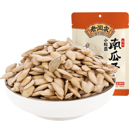 老闫家 毛边小粒南瓜子坚果炒货 盐焗小粒香办公室休闲零食品 500g/袋