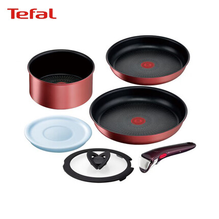 特福(Tefal)法国制造不粘锅锅具套装煎锅汤锅6件套电磁炉通用L38391