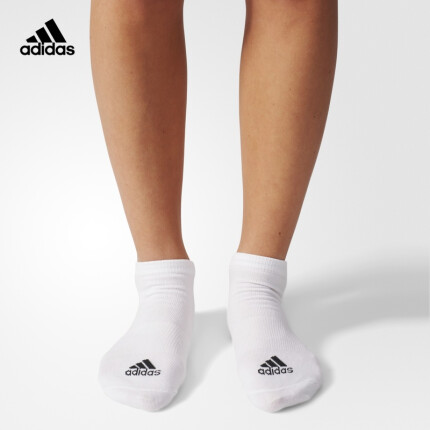adidas 阿迪达斯 训练 男女 低跟袜 白 AA2314 如图 3942