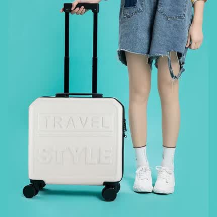 卡帝乐鳄鱼行李箱拉杆箱英寸万向轮登机箱女小型轻便拉链旅行箱男网红万向轮出差密码皮箱 牛奶白 18英寸【航空登机箱,品牌专卖+终身质保】