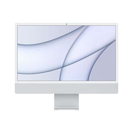 Apple iMac 24英寸 银色 4.5K屏 八核M1芯片 8核图形处理器 16G 512G SSD 一体式电脑主机 Z12R