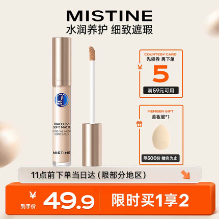Mistine（蜜丝婷）丝柔持妆遮瑕液膏痘印遮盖斑点雀斑黑眼圈女遮暇笔L00