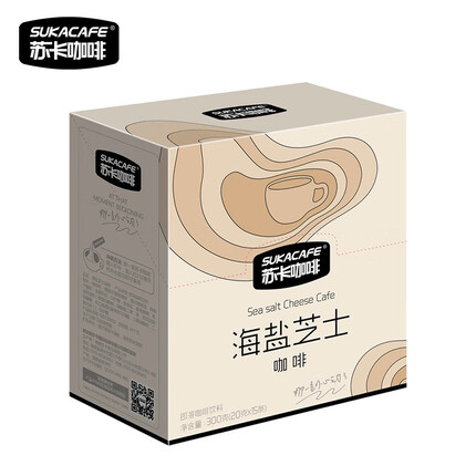 苏卡咖啡 速溶咖啡 海盐芝士风味咖啡咸咖啡三合一速溶咖啡 海盐芝士咖啡 300g
