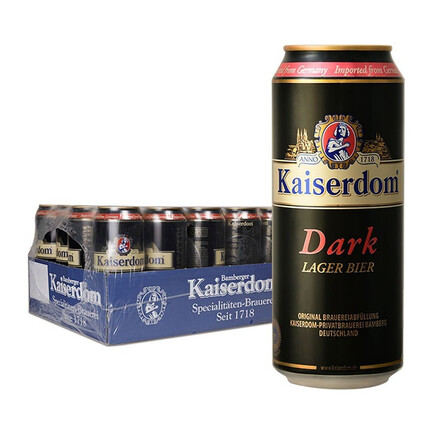 Kaiserdom凯撒黑啤酒500ml*24听 整箱装 德国原装进口
