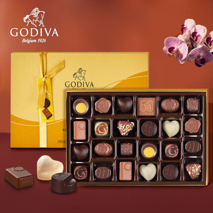 歌帝梵（GODIVA）比利时进口巧克力礼盒7七夕情人节礼物送女友教师节老婆生日25枚
