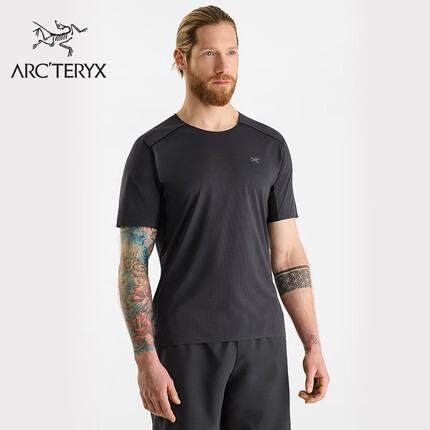 ARC’TERYX始祖鸟 NORVAN T-SHIRT 轻量透气 男子 速干短袖T恤 Black/黑色 S