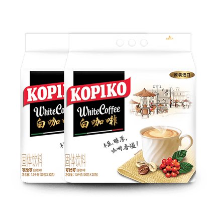 可比可（KOPIKO） 三合一速溶白咖啡粉饮料 白咖啡100包
