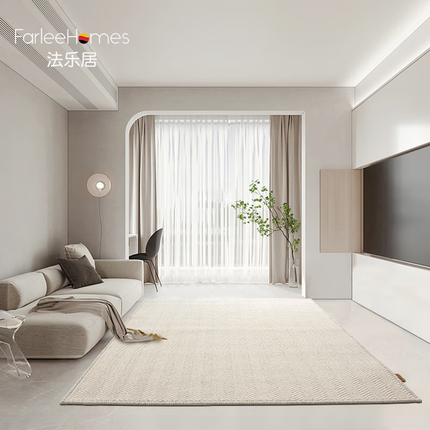 法乐居（FARLEEHOMES） 入户门家用地毯簇圈进门大门口室外除泥防滑耐磨进户门毯 杏白色 90*150cm