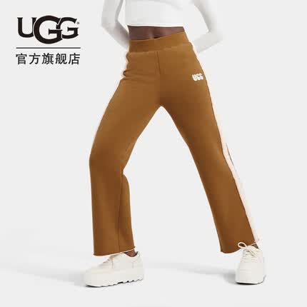 UGG冬季新款女士休闲舒适柔软溢毛黏合抓绒阔脚裤 1144501 CHE | 栗色 M