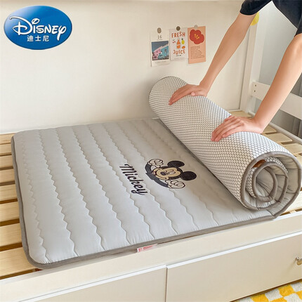 迪士尼（Disney）儿童卡通床垫宿舍学生单人寝室专用软垫可折叠褥子垫褥学生垫被 米奇【迪士尼专版烫画】 120x200cm