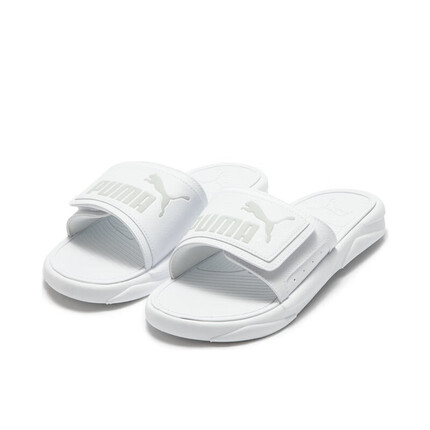 彪马（PUMA）男女同款 基础系列 拖凉鞋 372280-22白-浅灰 42UK8 