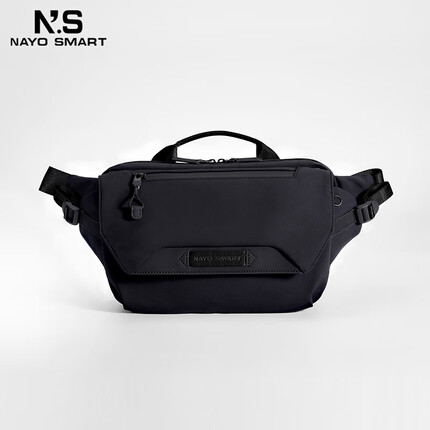 NAYO SMART斜挎包男士休闲通勤户外运动骑行多功能单肩背包HermanH3 藏黑色