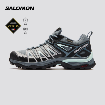 萨洛蒙（Salomon）女款 户外运动防水透气舒适减震徒步鞋 X ULTRA PIONEER GTX 墨色 471702 4.5 (37 1/3)