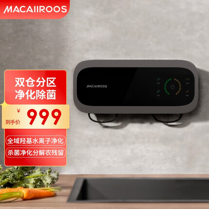 迈卡罗 (MACAIIROOS))果蔬清洗机家用壁挂洗菜机食材净化机器蔬菜水果鱼肉虾去农药残解毒 MC-QX113