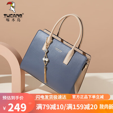 啄木鸟包包女包手提包大容量丝巾单肩斜挎女包轻奢生日礼物送女友妈妈