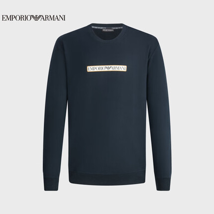 阿玛尼EMPORIO ARMANI男装23秋冬EAU男士圆领长袖卫衣送老公