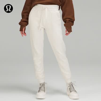 lululemon 丨Scuba 女士高腰运动裤 LW5EJFA 杂色象牙白/金色 XS