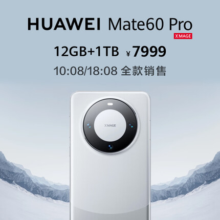 华为Mate 60 Pro 12GB+1TB 白沙银