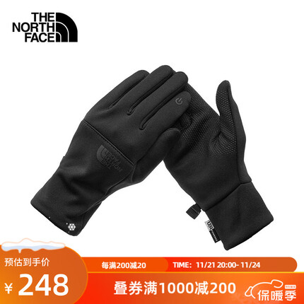 北面（The North Face） 北面手套女户外保暖可触屏23秋季上新|4SHB JK3/黑色 M