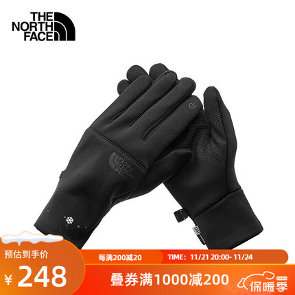 北面（The North Face）手套男户外保暖可触屏23秋冬上新|4SHA JK3/黑色 L