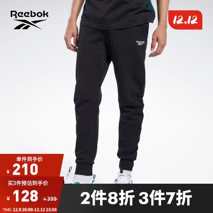 Reebok锐步官方男子PANT百搭经典简约舒适修身休闲运动时尚卫裤 FK2671 A/M