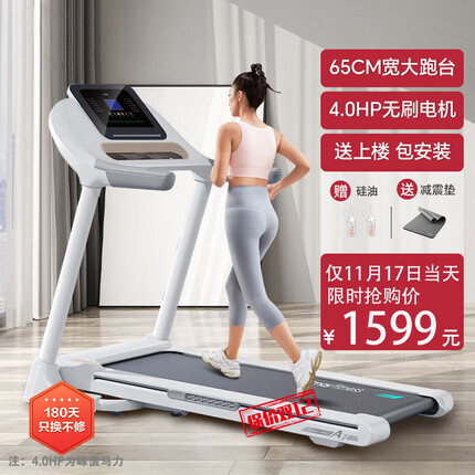 佑美(YOU MEI)【家用高性价比】佑美A7跑步机家庭家用可折叠智能高端走步机降噪 【推荐款】蓝屏单功能-65CM跑台