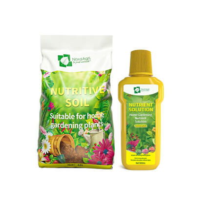 诺德禾润营养土养花家用种植土壤盆栽植物通用泥炭土 营养土10L+营养液