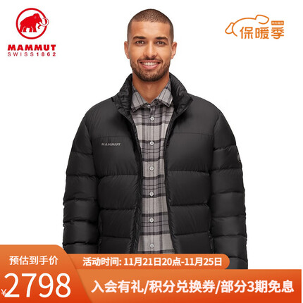 猛犸象(MAMMUT)Whitehorn 男士防风保暖750蓬羽绒服外套 黑色 XL
