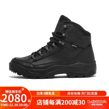 LOWA 德国 登山鞋户外防水进口徒步鞋 RENEGADEⅡGTX TF男女款L310925 男款-黑色 43.5