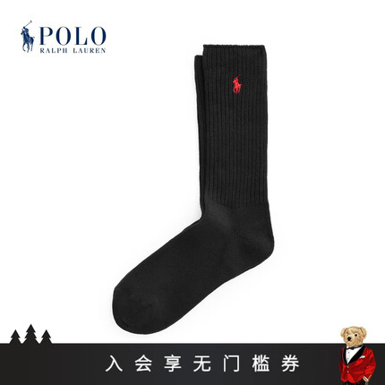 Polo Ralph Lauren 拉夫劳伦男配 经典款水手袜RL51332 001-黑色
