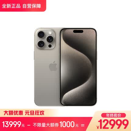 Apple iPhone 15 Pro Max (A3108) 1TB 原色钛金属 支持移动联通电信5G 双卡双待手机