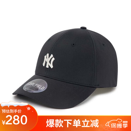 MLB帽子男女情侣可调节软顶棒球帽运动休闲鸭舌帽3ACPCF13N-50BKS-F