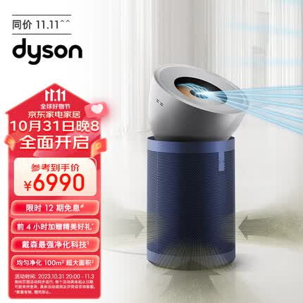 戴森（DYSON）BP03空气净化器 输出洁净凉风 大面积净化 分解甲醛 四重监测系统 10米气流喷射 【镍蓝色】