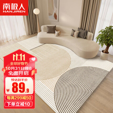 南极人家用200*230cm地毯大面积卧室客厅轻奢高级感茶几毯日式床边毯