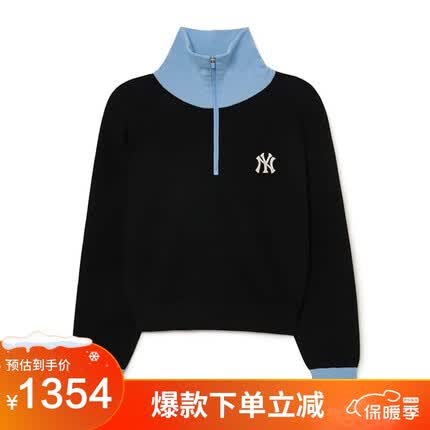 MLB针织衫男女情侣潮流套头休闲百搭保暖外套秋冬3FKPV0134-50BKS-M