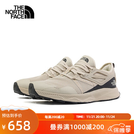 北面（The North Face）男鞋低帮徒步鞋户外防滑抓地春季上新|7W5S 8F1/卡其色 8H/41