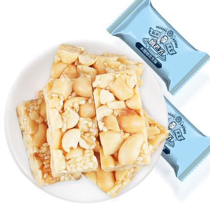 黄老五 木糖醇花生酥糖果 不添加蔗糖休闲食品 不易蛀牙零食500g