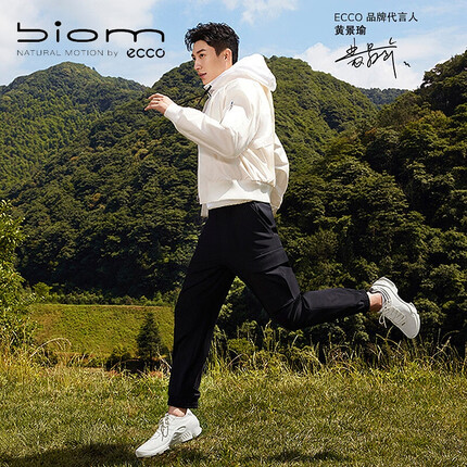爱步(ECCO)【黄景瑜同款】【BIOM】23运动鞋男新款透气低帮跑鞋健步C800424 黑色80042401001 39