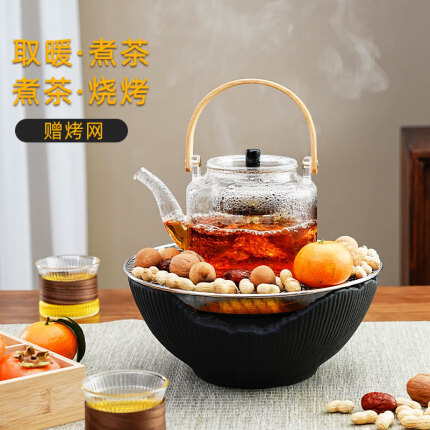 天喜（TIANXI）围炉煮茶家用煮茶套装烤茶炉泡茶器煮茶器室内烧烤烤火电陶炉