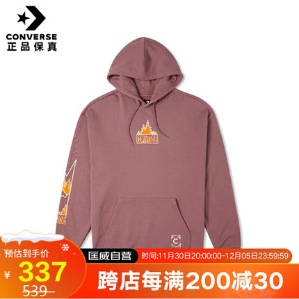 匡威（Converse）男子 连帽卫衣休闲运动套头衫 10025031-A02 S码