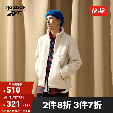 Reebok锐步官方新款男女同款JACKET仿羊羔绒夹克FCR105U 22FCR105U100 A/XS