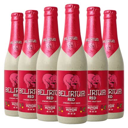 粉象（Delirium） 给劲樱桃 精酿果啤 啤酒330ml*6瓶 整箱装 比利时进口