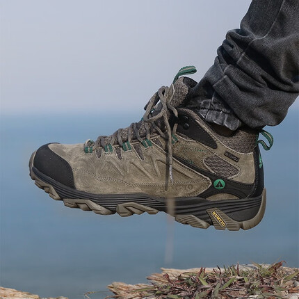 悍途（Humtto）登山鞋户外防滑耐磨徒步鞋秋冬新款户外爬山鞋 卡其常规-男 42