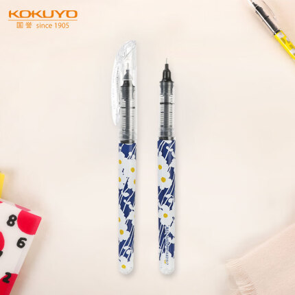 国誉(KOKUYO)SOUSOU联名水性笔办公签字水笔直液笔0.5mm黑芯 日向取暖 1支 WSG-PR1X4015-7