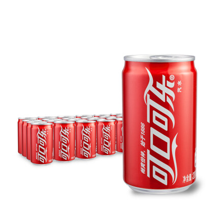 可口可乐 Coca-Cola 汽水 碳酸饮料 200ml*24罐 整箱装 迷你摩登罐 可口可乐公司出品